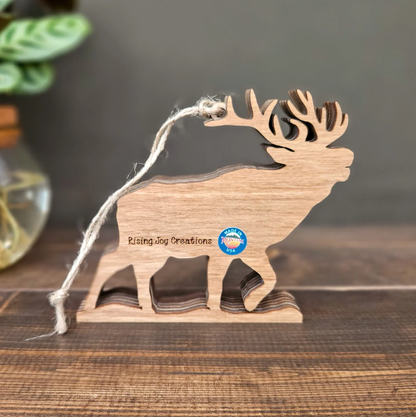 3D Layered Elk Art