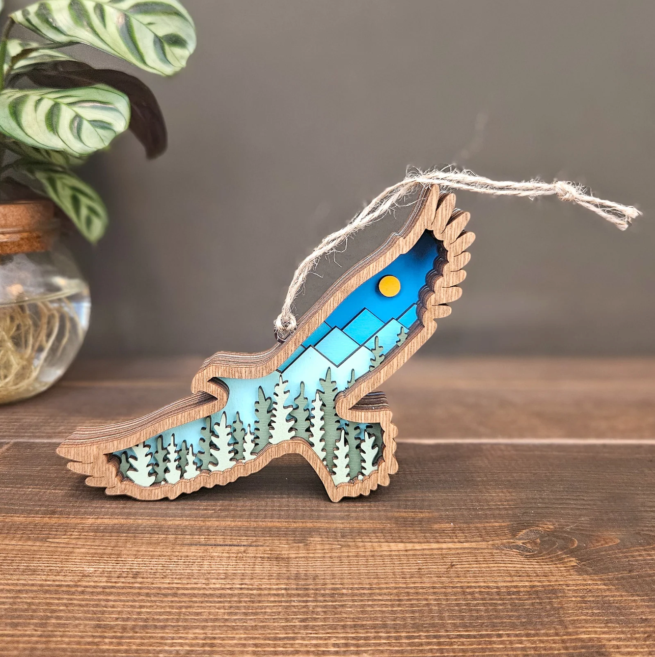 3D Layered Eagle Art