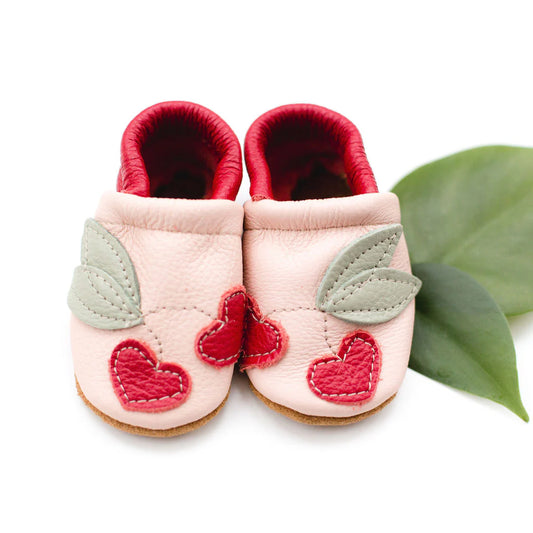 Cherries on Pink Leather Shoes - Size 6