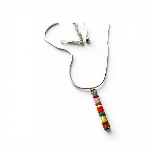 Japanese Glass Miyuki Tila Bead 1” Pendant