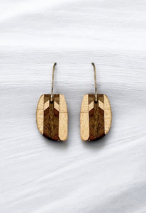 Wooden Inlay Earrings, Mark Bakula #9 Jewelry