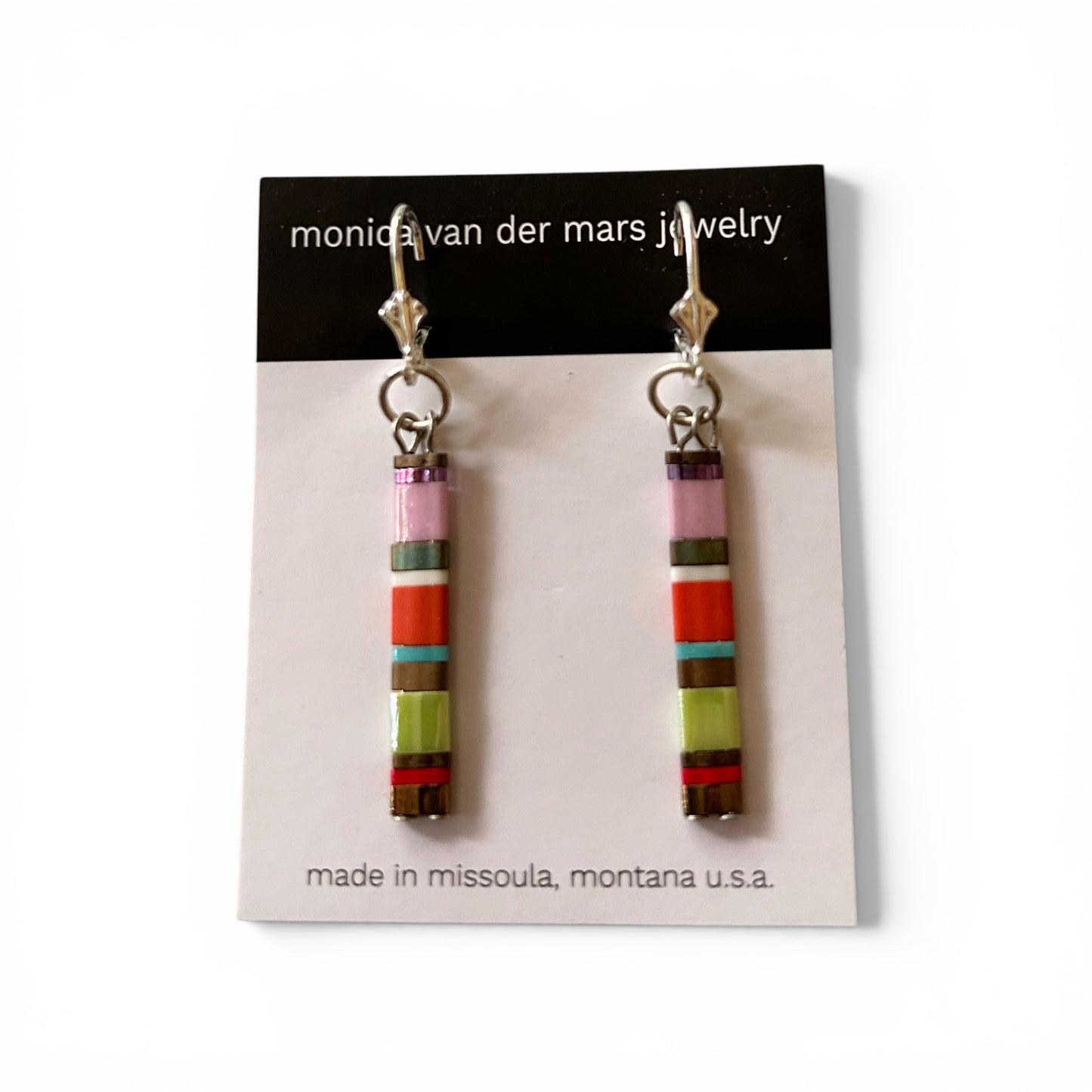 Japanese Glass Miyuki Tila Bead Earrings