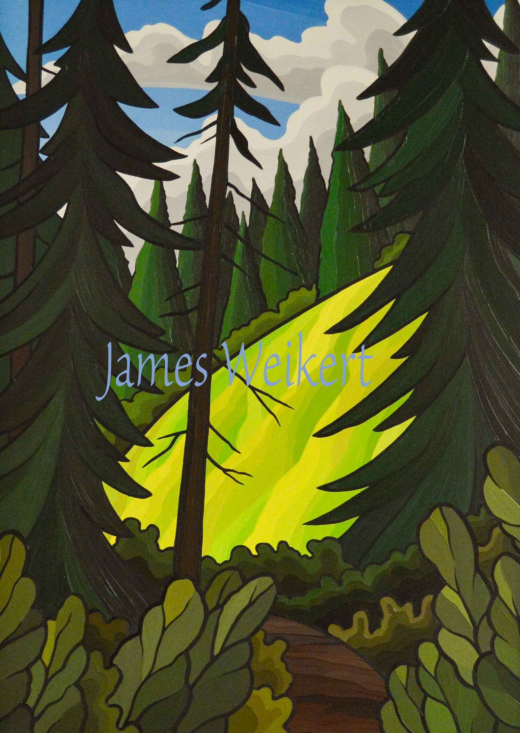 Forest, Original Oil on Panel, James Weikert