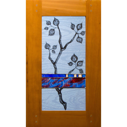 Leaves with Blue and Red Band, Large Window Hanging