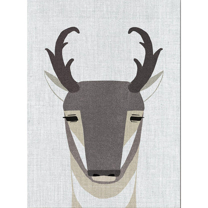 Pronghorn Wood Block Print