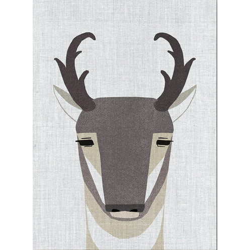 Pronghorn Wood Block Print