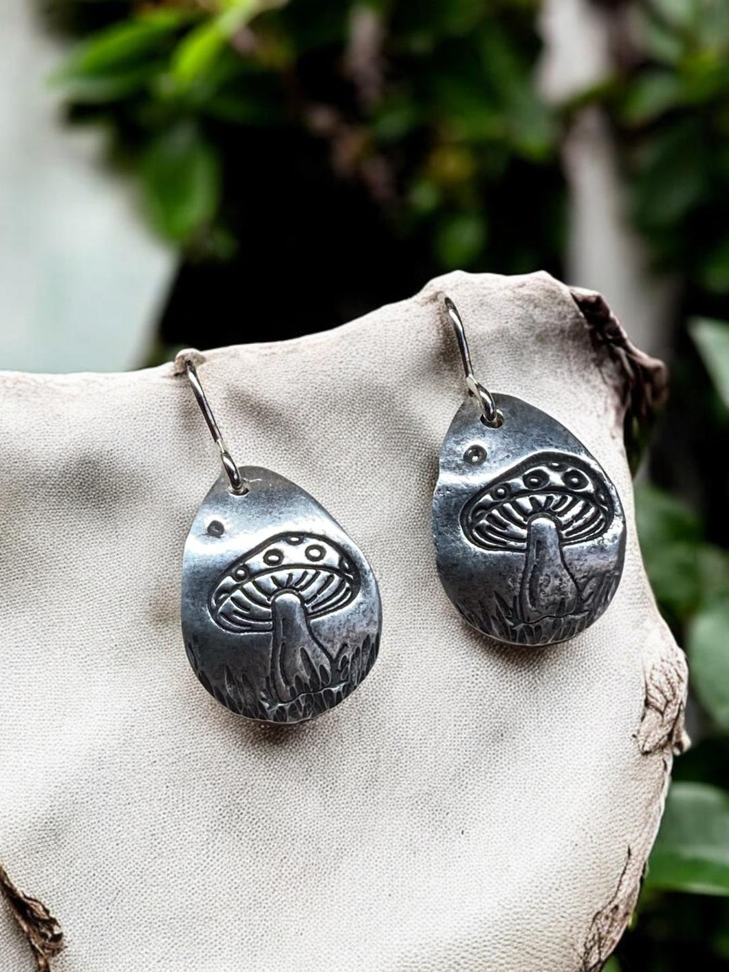 Mushroom Earrings,  Patagonian Hands