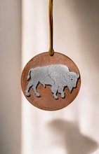 Load image into Gallery viewer, Round metal buffalo Ornament, Dave Larson Metal
