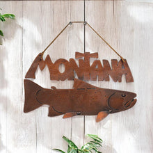 Load image into Gallery viewer, Metal Montana fish wall hanging
