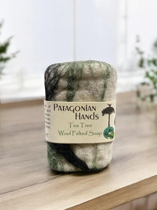 Wool Felted Soaps, Tea Tree 85% Organic Soap,