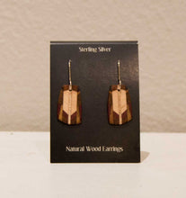Load image into Gallery viewer, Wooden Inlay Earrings, Mark Bakula #116

