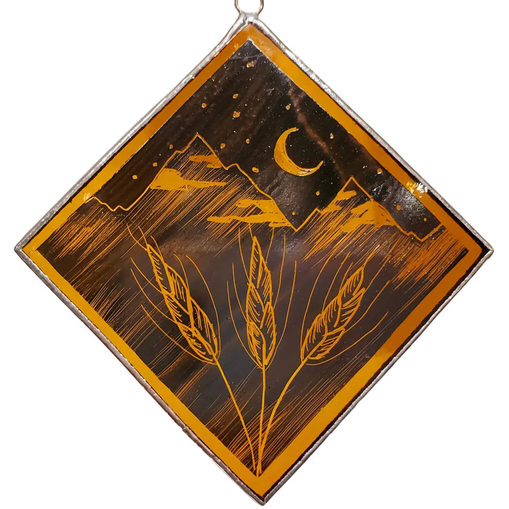 Square Ornament: Wheat