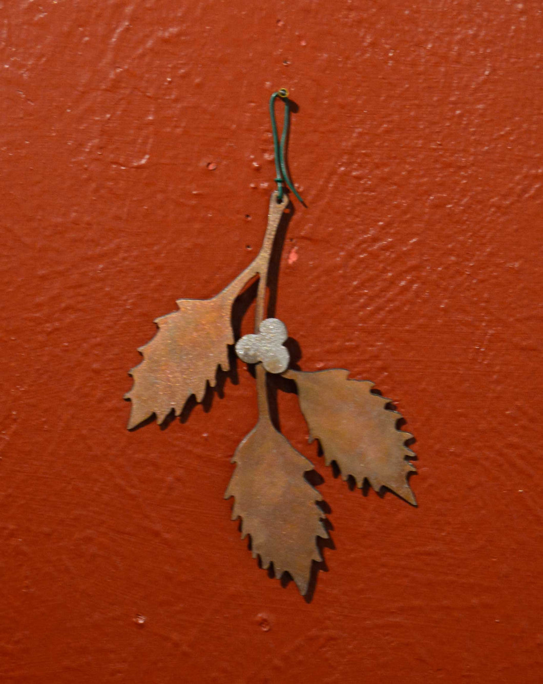 Larson Metal Holly Ornaments (Set of 2 )