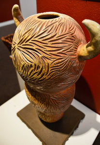 Wood fired Buffalo Vase,  Glenn Parks