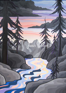 "Above the Falls" Original Oil, James Weikert
