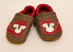 Baby Shoes Red Fox, Size 4( fits12 month) Starry Knight Design