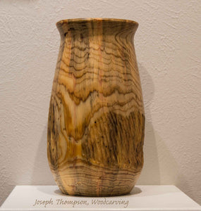 Pine Vase (45) Joseph Thompson, Woodcarving