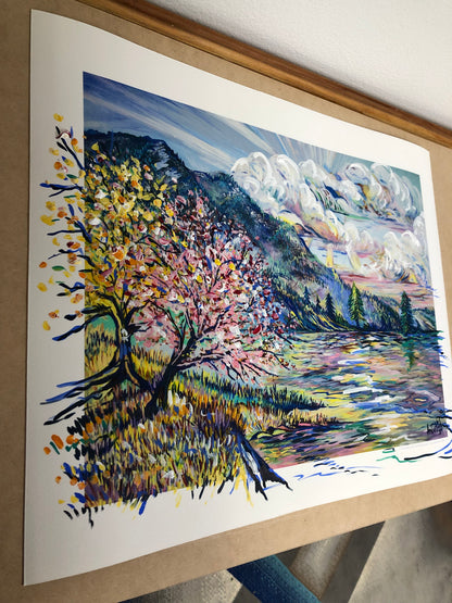 "Cherry Blossoms on Flathead Lake, Montana"  2015 Ani Eastwood