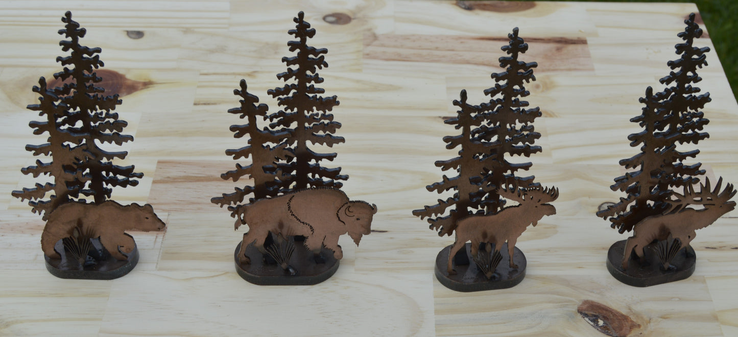 Animal and Tree Sculptures, Dave Larson Metal