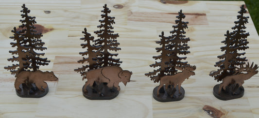 Animal and Tree Sculptures, Dave Larson Metal