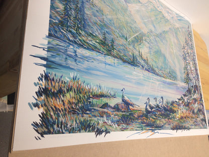 "After the Rain" 20"x30" Handpainted Giclee,  Framed in Authentic Barnwood