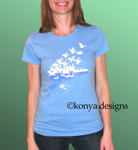 Shortsleeve Lady's Snowgoose T-Shirt, Konya Designs