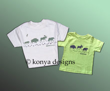 Load image into Gallery viewer, Infant and Kid&#39;s Wildlife Parade T-shirt, Konya Designs
