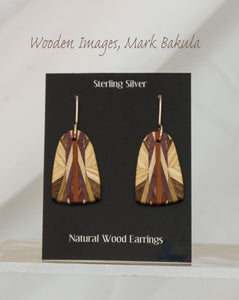 Wooden Inlay Earrings, Mark Bakula #3 Jewelry