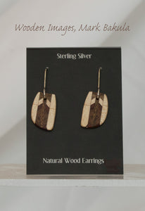 Wooden Inlay Earrings, Mark Bakula #9 Jewelry