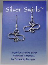 Load image into Gallery viewer, Shiny Argentium Silver Wavy Spiral Earrings, SE10, Lois Linn Jewelry
