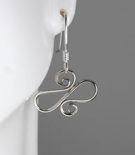 Load image into Gallery viewer, Shiny Argentium Silver Wavy Spiral Earrings, SE10, Lois Linn Jewelry
