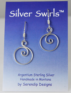 Little Shiny Silver Circle Earrings, Argentium Sterling Silver, SE60 , Lois Linn Jewelry