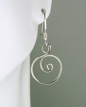 Load image into Gallery viewer, Little Shiny Silver Circle Earrings, Argentium Sterling Silver, SE60 , Lois Linn Jewelry
