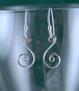 Petite Sterling Silver Fibonacci Spiral Earrings SE7, Lois Linn Jewelry