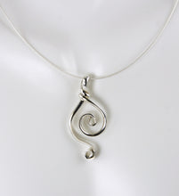 Load image into Gallery viewer, Argentium Sterling Silver Double Spiral Pendant, SN3, Lois Linn Jewelry
