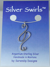 Load image into Gallery viewer, Sterling Silver Shiny Wave Pendant, SN53 , Lois Linn Jewelry
