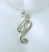Load image into Gallery viewer, Sterling Silver Shiny Wave Pendant, SN53 , Lois Linn Jewelry
