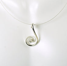 Load image into Gallery viewer, Petite Sterling Silver Fibonacci Spiral Pendant SN7, Lois Linn Jewelry
