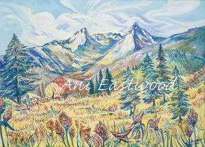 "Trapper's Peak, Montana" 1st limited edition full sized canvas