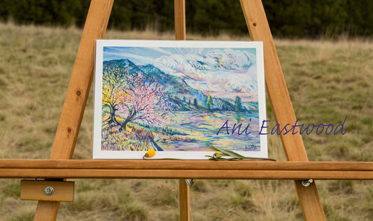 "Cherry Blossoms on Flathead Lake, Montana"  2015 Ani Eastwood
