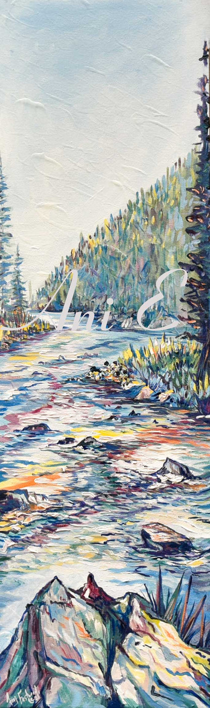 "Confluence" 11"x36" Handpainted Limited  Edition Canvas Giclee 1 of 50