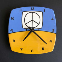 Load image into Gallery viewer, Yellow and Blue Wall Clock, Glenn Parks
