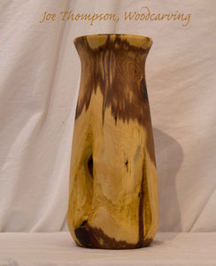 Juniper Vase 17, Joseph Thompson, Woodcarving