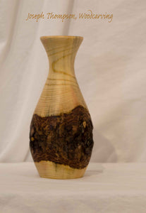 Small Juniper Vase 20, Joseph Thompson, Woodcarving