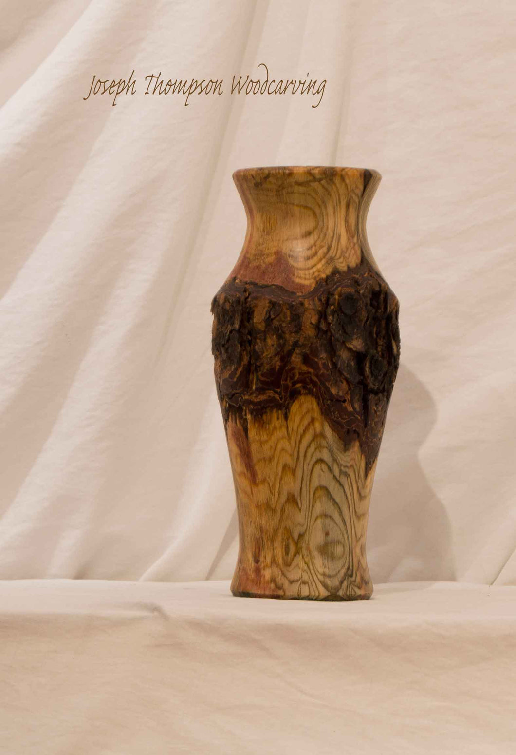 Pine Vase (31) Joseph Thompson, Woodcarving