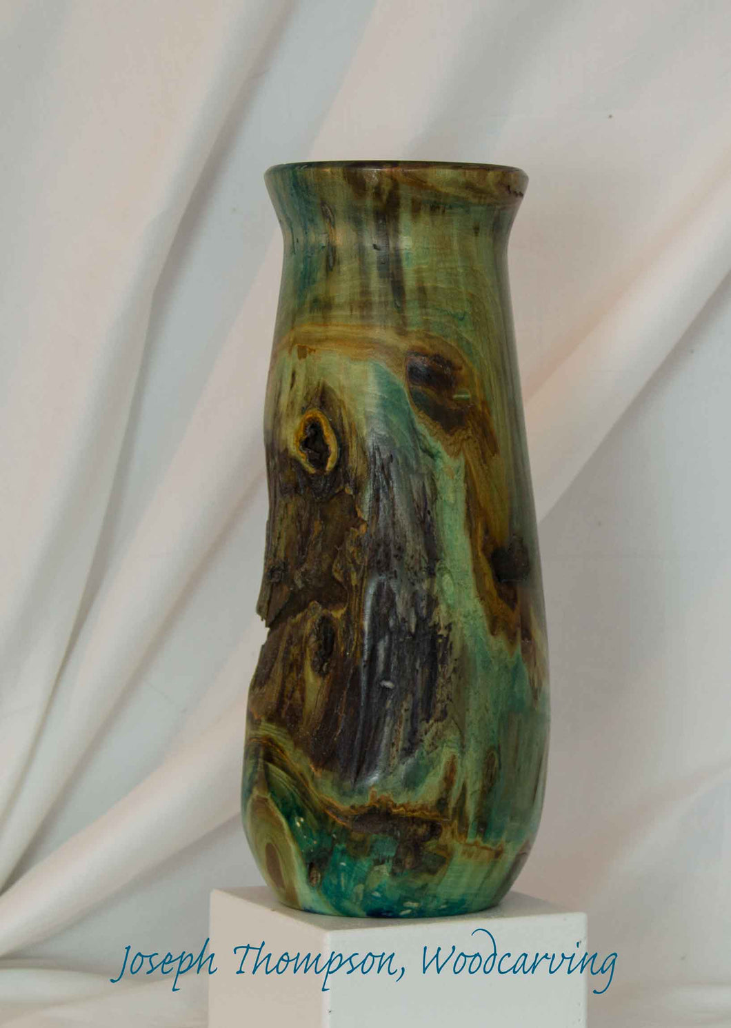Aspen Vase (5) Joseph Thompson, Woodcarving