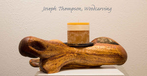 Juniper Candle (42) Joseph Thompson, Woodcarving