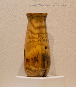 Pine Vase (44) Joseph Thompson, Woodcarving