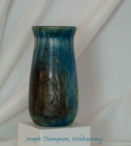 Aspen Vase (9) Joseph Thompson, Woodcarving