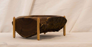 Walnut Decorative Bowl, Joseph Thompson, Woodcarving
